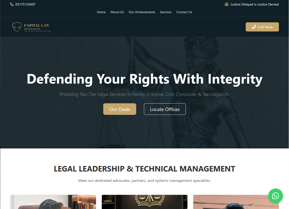 Capital Law Chambers Website